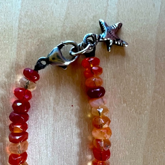 GORGEOUS one-of-a-kind handmade Turquoise and Carnelian Necklace by Jes MaHarry - Picture 6 of 10